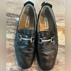 Steve Madden mens Size 8 slip on leather dress shoe buckle P-Quarl